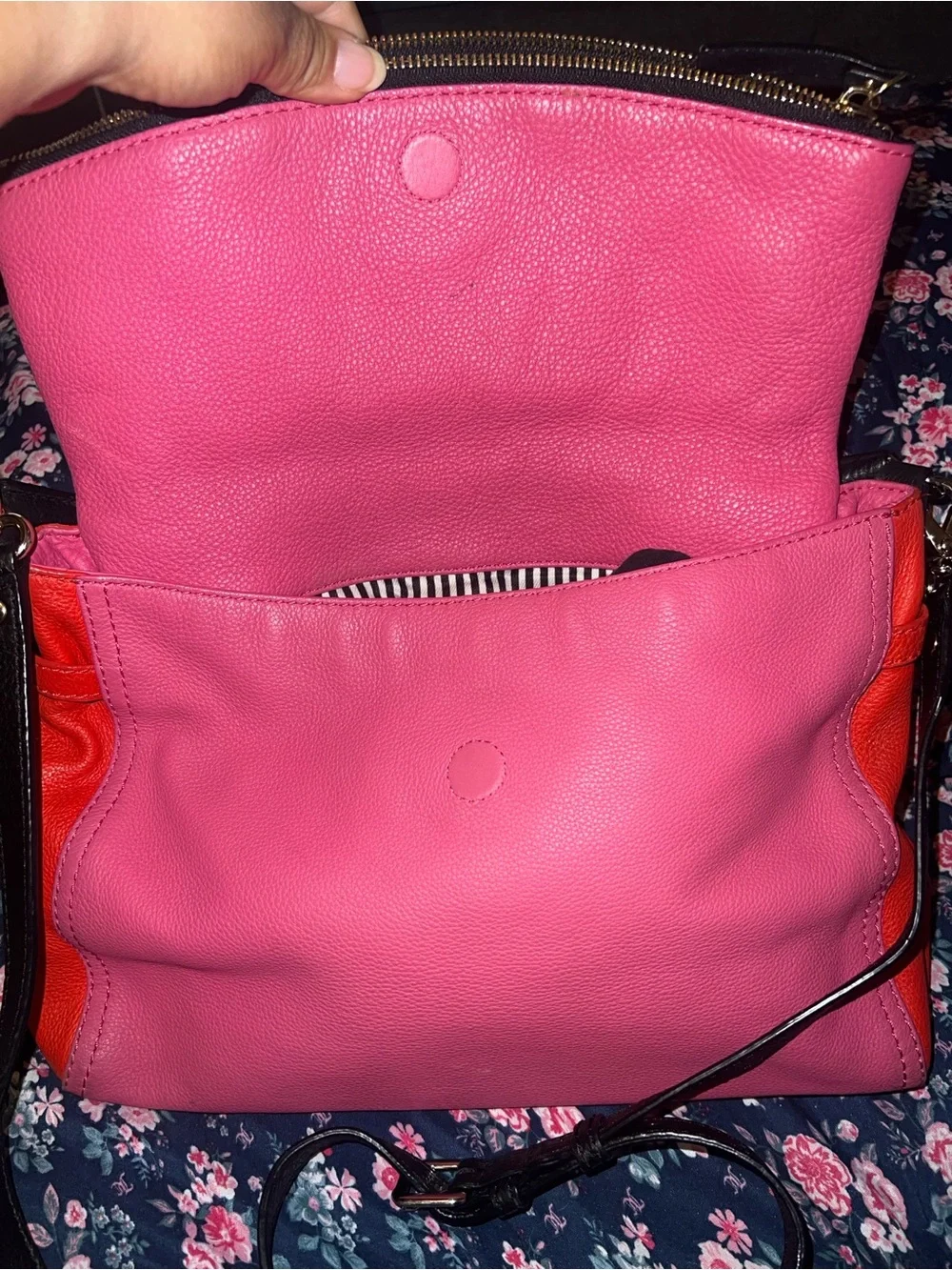 Kate spade New York color block fold over crossbody bag